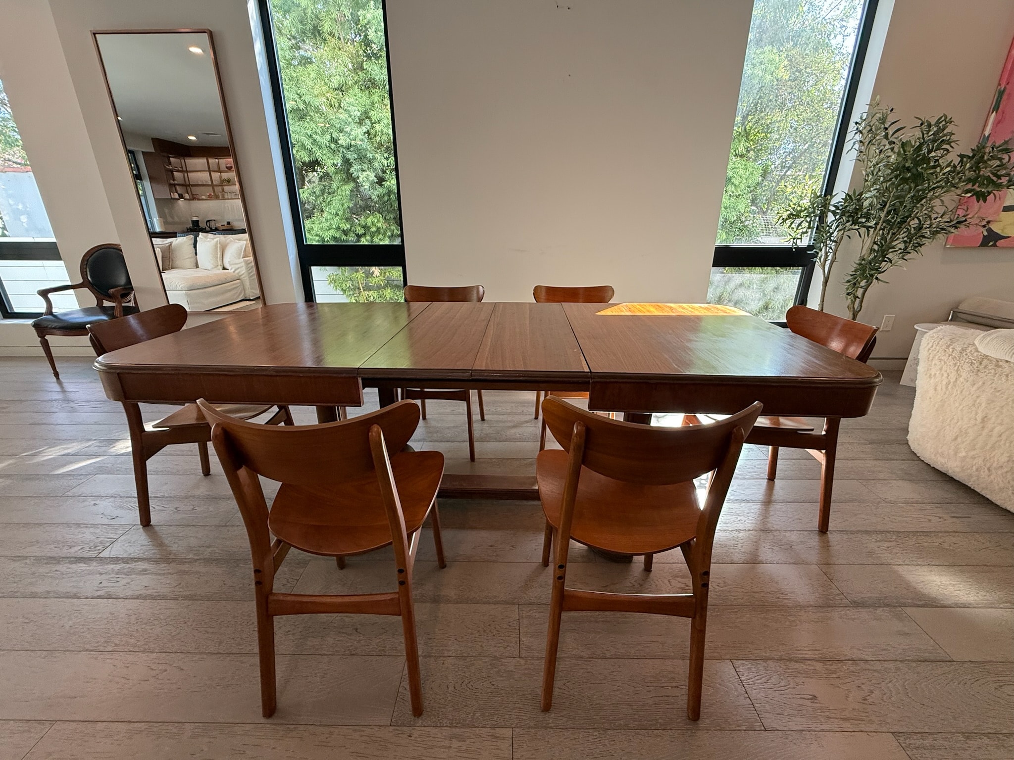 Mid-century modern dining room wooden furniture
